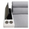 MODIVO III sofa showcasing various optional shelf finishes