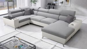 MODIVO IV MAXI large corner sofa with adjustable headrests.