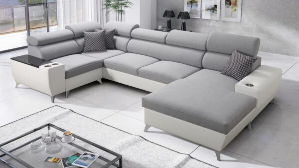 MODIVO IV MAXI large corner sofa with adjustable headrests.