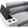 MODIVO corner sofa showing sleeping function pull-out mechanism.