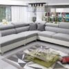 MODIVO IX corner sofa in elegant fabric upholstery
