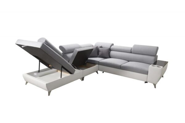 MODIVO IX sofa featuring integrated storage and openable bar