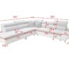 View of MODIVO IX corner sofa's stylish design elements