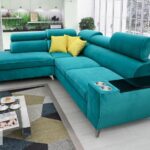 MODIVO VII corner sofa in modern living room, left-hand facing