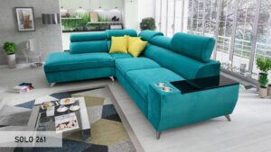 MODIVO VII corner sofa in modern living room, left-hand facing