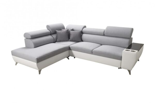 Close-up of MODIVO VII corner sofa's premium fabric and stylish design