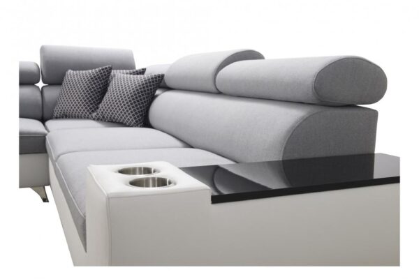 MODIVO VII corner sofa in a different fabric, illustrating customization