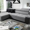 Sleek Morena Maxi sofa design with chrome accents.