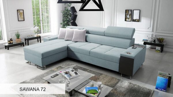 Alternative angle of the Morena Maxi sofa's functional elements.