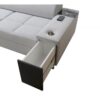 Morena I Mini sofa, showcasing adjustable headrest mechanism.