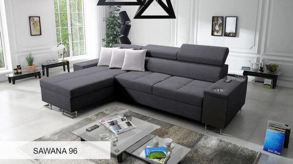 Morena I Mini sofa, highlighting the luxurious fabric and durable construction.