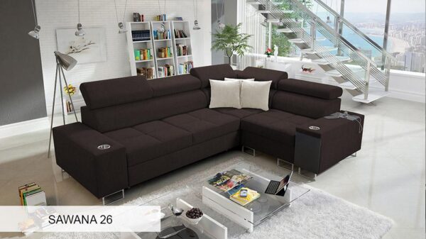 Morena II sofa's durable construction and robust corner design.
