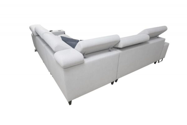 MORENA III corner sofa displaying its spacious sleeping function