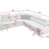 Customizable wooden rear feet options for MORENA III sofa