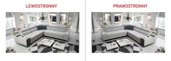 MORENA III corner sofa with cup holder and shelf customization