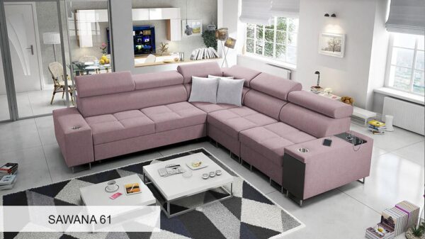 Range of wooden feet finishes for MORENA III sofa customization