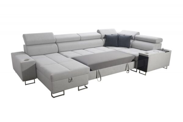 Modern corner sofa Morena IV Maxi in a stylish grey shade.