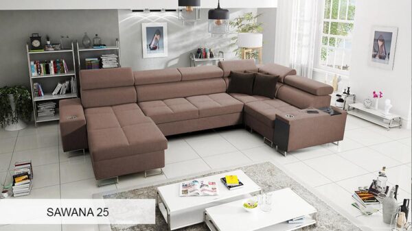 Wooden feet choices for the Morena IV Maxi corner sofa.