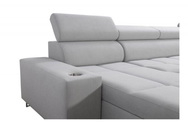 Elegant MORENA IV MINI sofa from a different angle, highlighting its form.