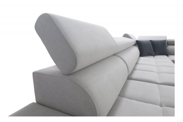 MORENA IV MINI corner sofa with stylish metal legs and robust construction.