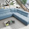 MORENA IX corner sofa with different shelf color combination display