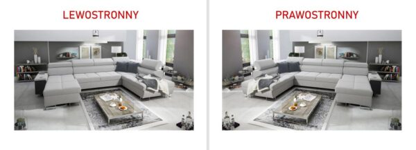 Contemporary MORENA VI corner sofa, perfect for stylish living spaces.