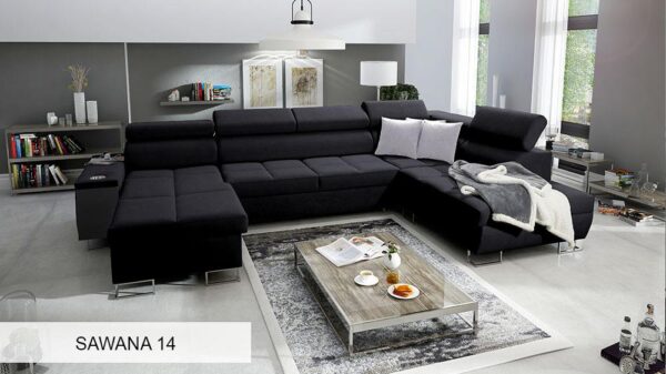 MORENA VI corner sofa fabric swatch showing color and texture options.