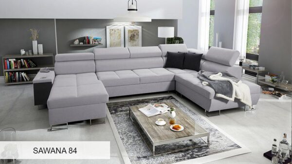 Fabric samples for MORENA VI sofa, highlighting different weaves and shades.