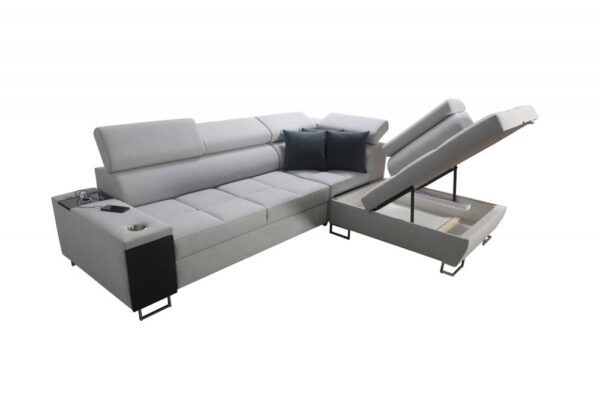 Morena VII corner sofa showing spacious pull-out sleeping function