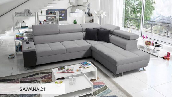 Morena VII sofa with white wooden feet, detail