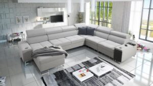 MORENA VIII corner sofa, left-hand facing, elegant design