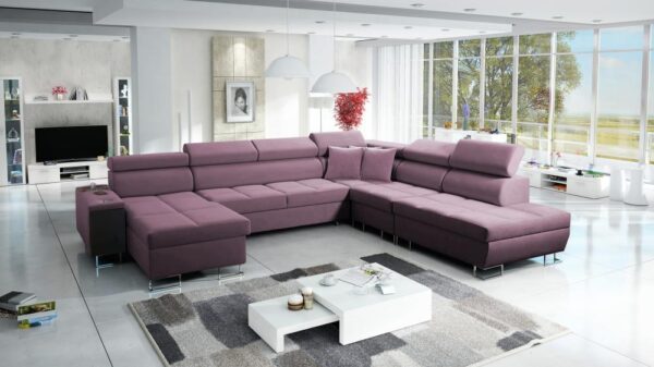 MORENA X corner sofa's modern lines and comfortable seating
