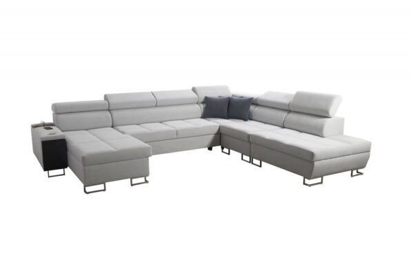 Stylish MORENA X corner sofa with integrated bar and storage