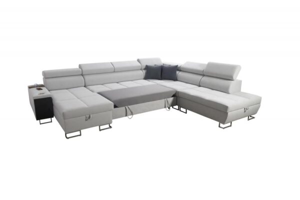 Modern MORENA X L-shaped sofa in a living room setting
