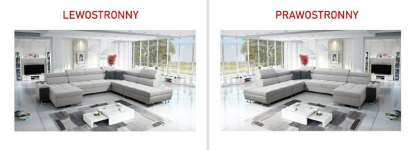 Full shot of MORENA X corner sofa with USB and power outlet