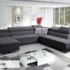 MORENA X sofa with various fabric textures and colors