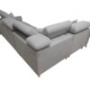 Frontal view of VENETO II corner sofa, highlighting its spacious seating