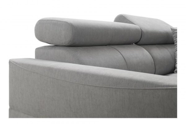 Top-down view of VENETO II corner sofa in a light colored fabric