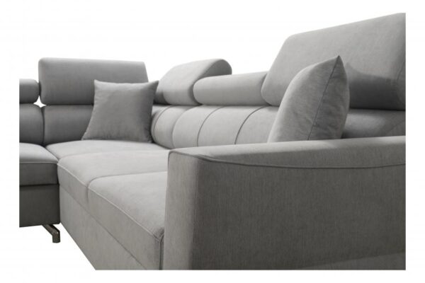 Close-up of VENETO II corner sofa, showing fabric and stitching details