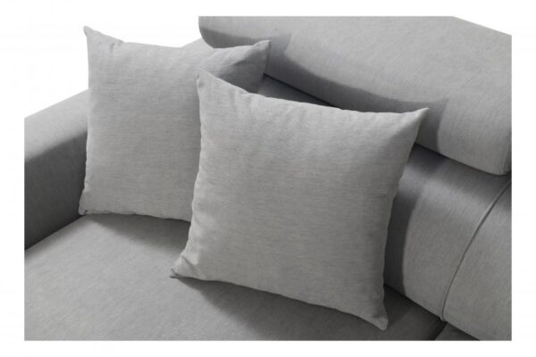 VENETO II corner sofa in a darker fabric, ready for relaxation