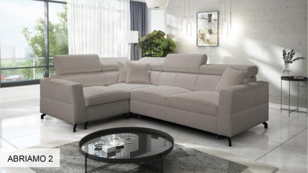 Sample of a patterned fabric option for VENETO II corner sofa cushions