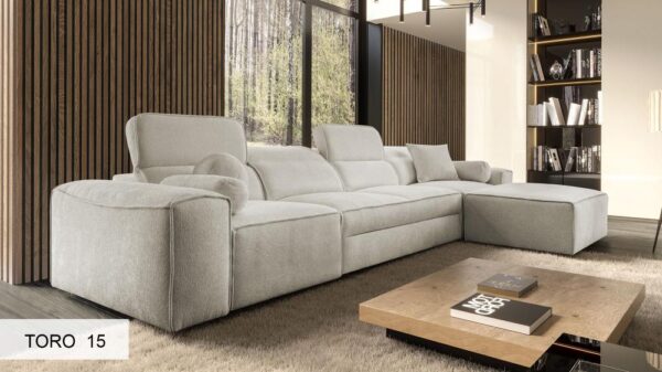 VITO XII sofa with decorative throw pillows, enhancing comfort