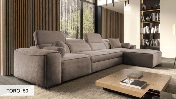 Overview of VITO XII corner sofa from a slightly elevated angle