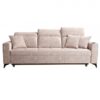 Inez sofa close-up: built-in USB port and sleek design