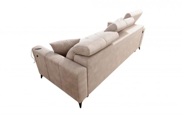 Inez sofa with headrests extended for ultimate relaxation