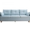 Elegant TORSTEN sofa with sleeping function, side angle.