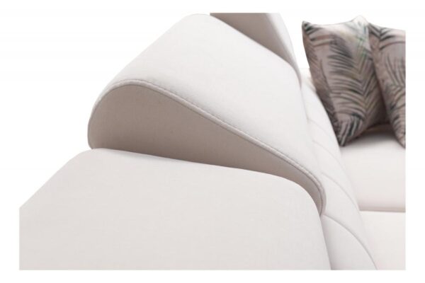 Sleek metal feet of Baltico I sofa, modern chrome finish