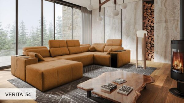 Top-down view of Mindy IV corner sofa layout