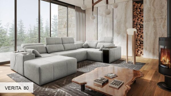 Mindy IV sofa with opened storage compartments