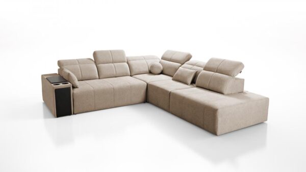 Modern MINDY IX corner sofa with adjustable headrests